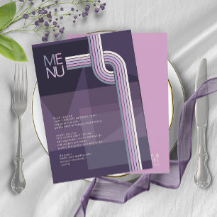 Geraffineerde lijnen Geometric Wedding Violet ID98 Menu