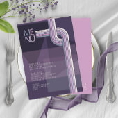 Geraffineerde lijnen Geometric Wedding Violet ID98 Menu