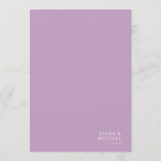 Geraffineerde lijnen Geometric Wedding Violet ID98 Menu (Achterkant)