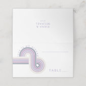 Geraffineerde lijnen Geometric Wedding Violet ID98 Plaatskaartje (Buitenkant ongevouwen)