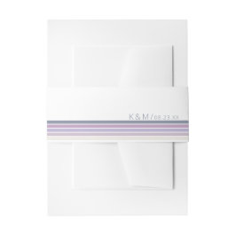 Geraffineerde lijnen Geometric Wedding Violet ID98 Uitnodigingen Wikkel