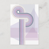 Geraffineerde lijnen geometrische details Violet I Informatiekaartje (Achterkant)