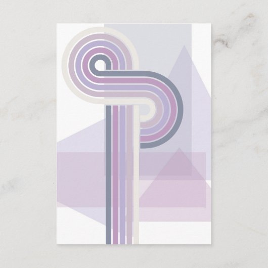 Geraffineerde lijnen geometrische details Violet I Informatiekaartje (Achterkant)