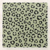 geraffineerde luipaard glazen onderzetter (Voorkant)