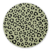 geraffineerde luipaard keramische knop (Voorkant)