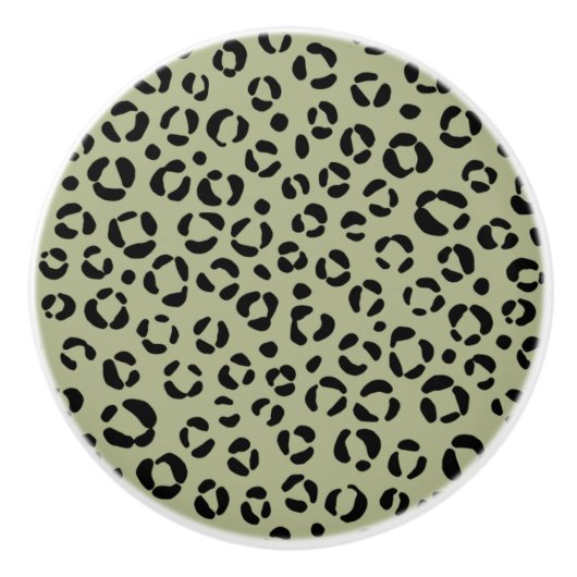 geraffineerde luipaard keramische knop (Voorkant)