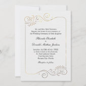 Geraffineerde luxe goudbruiloft kaart (Voorkant)