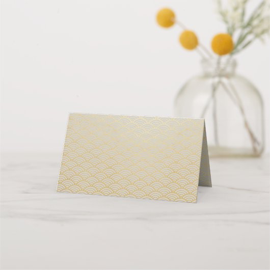 Geraffineerde luxe goudbruiloft plaatskaartje (Achterkant)