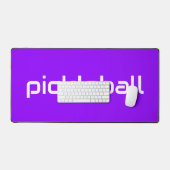 Geraffineerde moderne witte PICKLEBALL op fel Paar Bureaumat (Keyboard & Muis)