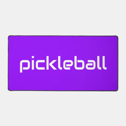 Geraffineerde moderne witte PICKLEBALL op fel Paar Bureaumat (Voorkant)