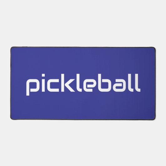 Geraffineerde moderne witte PICKLEBALL op marinebl Bureaumat (Voorkant)