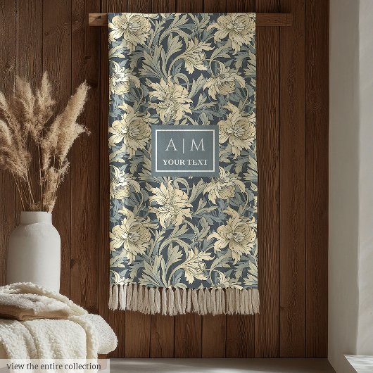 Geraffineerde Morris geïnspireerde pastel erfgoed Fleece Deken