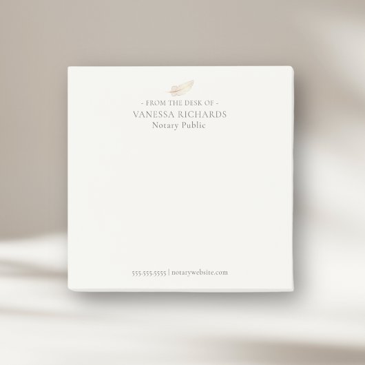 Geraffineerde Tan en Gouden Veer Eenvoudige Notari Post-it® Notes