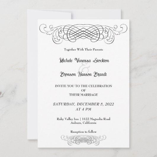 Geraffineerde uitnodiging voor weddenschappen (Voorkant)