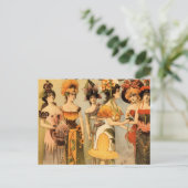 Geraffineerde Vaudeville Briefkaart (Staand voorkant)