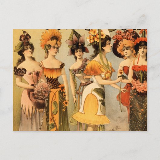 Geraffineerde Vaudeville Briefkaart (Voorkant)