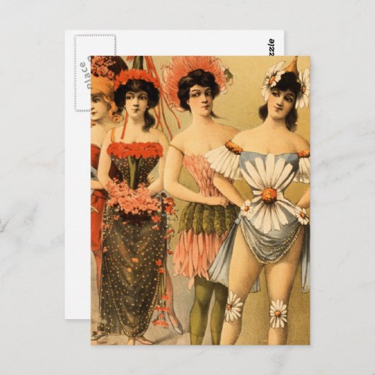 Geraffineerde Vaudeville Briefkaart (Voorkant / Achterkant)