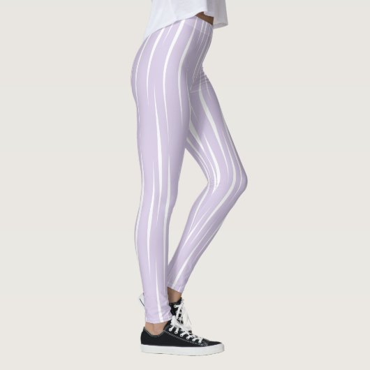 Geraffineerde witte unieke vlammen Lila Leggings (Rechts)