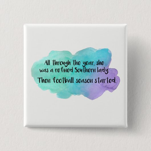 Geraffineerde Zuidelijke dame-knop Vierkante Button 5,1 Cm (Voorkant)