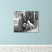 Geraint en Enid Ride Away Canvas Afdruk (Insitu (Houten vloer))