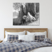 Geraint en Enid Ride Away Canvas Afdruk (Insitu (Slaapkamer))