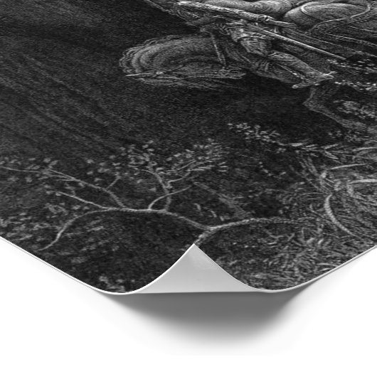 Geraint en Enid Ride Away Gustave Dore Poster (Hoek)