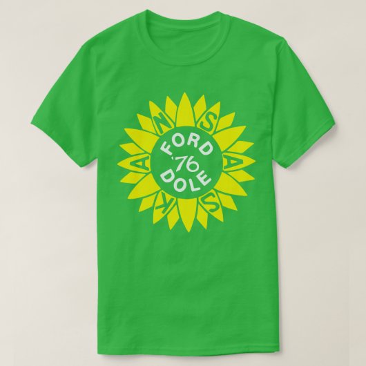 Gerald en Bob Dole Kansas campagne Button T-shirt (Design voorkant)