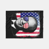 Gerald Ford Amerikaanse vlag op 4 juli Fleece Deken (Voorkant (Horizontaal))