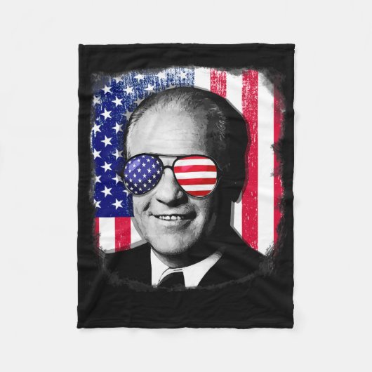 Gerald Ford Amerikaanse vlag op 4 juli Fleece Deken (Voorkant)