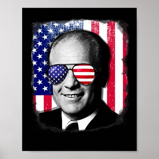 Gerald Ford Amerikaanse vlag op 4 juli Poster (Voorkant)