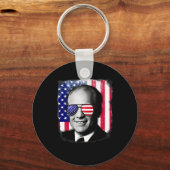 Gerald Ford Amerikaanse vlag op 4 juli Sleutelhanger (Voorkant)