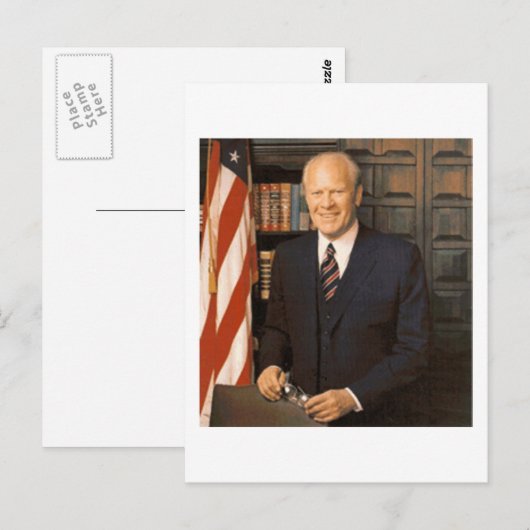 Gerald Ford Briefkaart (Voorkant / Achterkant)