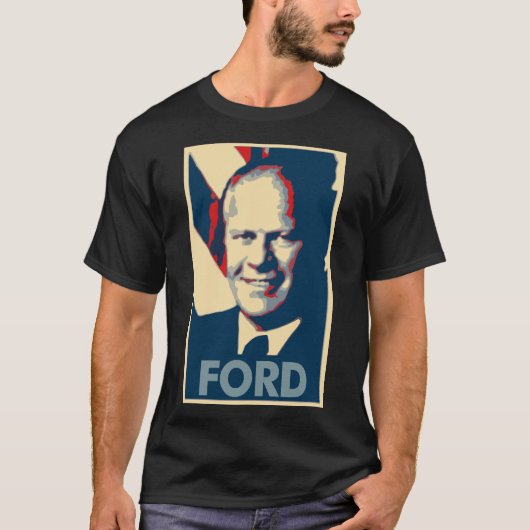 Gerald Ford Poster Political Parody T-shirt (Voorkant)