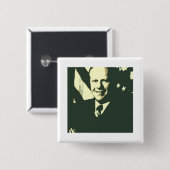 Gerald Ford Vierkante Button 5,1 Cm (Voorkant /achterkant)
