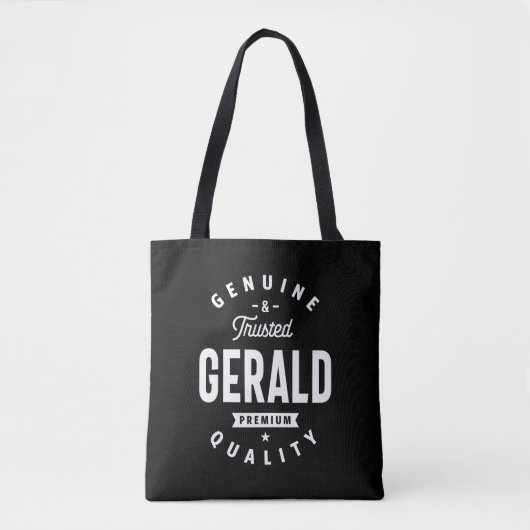 Gerald Persoonlijke naam Birthday Tote Bag (Voorkant)