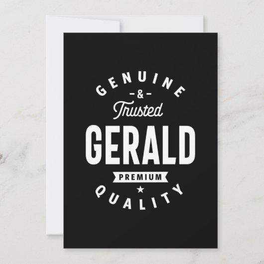 Gerald Persoonlijke Naam Verjaardag Kaart (Voorkant)