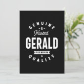 Gerald Persoonlijke Naam Verjaardag Kaart (Staand voorkant)