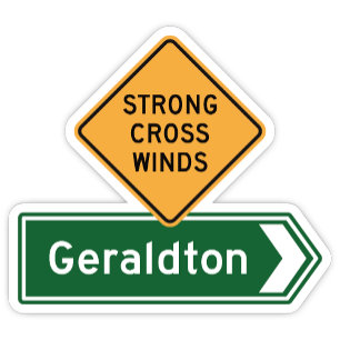 Geraldton, Western Australië Highway Sign Sticker