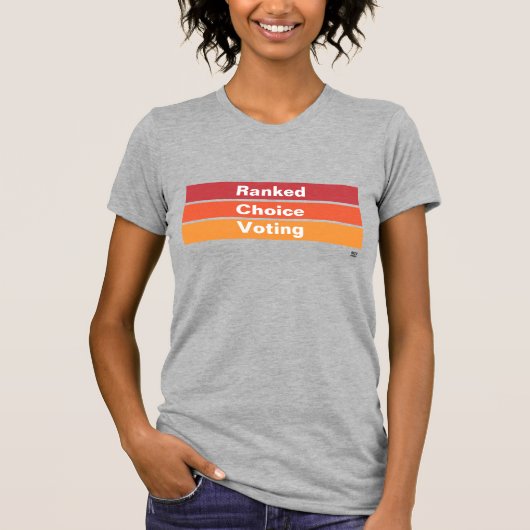 Gerangschikte stemmen 3 strepen T-Shirt (Voorkant)