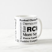 Gerangschikte stemwoorden 11 oz koffie Mok (Voorkant rechts)