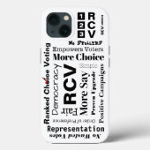 Gerangschikte stemwoorden Hoesje-Mate Tough Case-Mate iPhone Case (Achterkant)