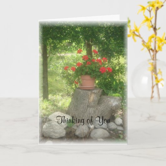 geranium1card, Denken aan jou Kaart (Gele Bloem)