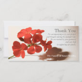 Geranium 1 Sympathie Hartelijk dank Bedankkaart (Voorkant)