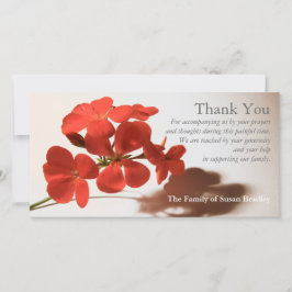 Geranium 1 Sympathie Hartelijk dank Bedankkaart