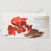 Geranium 2 Sympathie Dank je wel bijpassende stemp Bedankkaart (Voorkant)