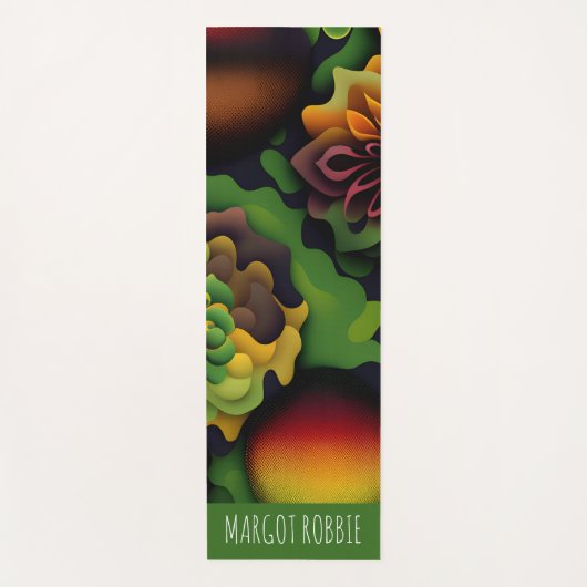 Geranium 3D Abstract geometrisch patroon Yogamat (Voorkant)