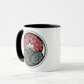 Geranium Art Nouveau Mok (Voorkant links)