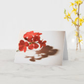 Geranium blanco kaart condoleance rouwbeklag (Gele Bloem)