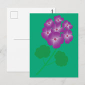 Geranium Bloemen Briefkaart (Voorkant / Achterkant)