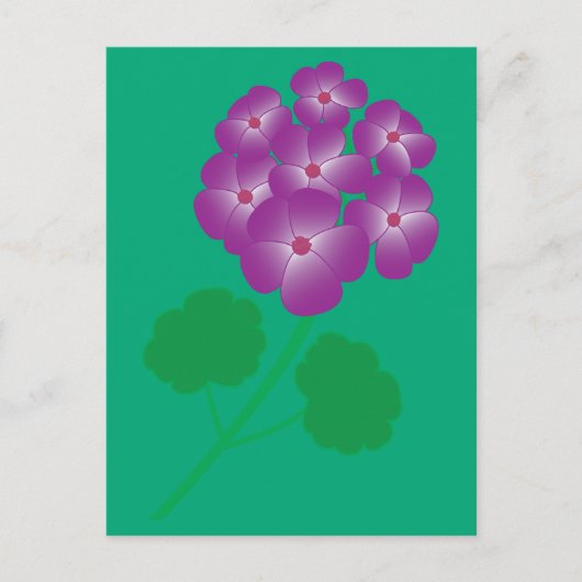 Geranium Bloemen Briefkaart (Voorkant)